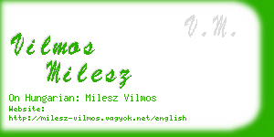 vilmos milesz business card